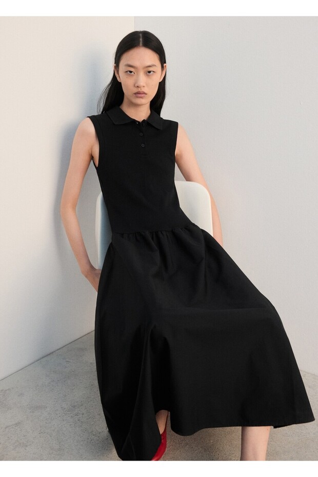 Polo yaka elbise - 7