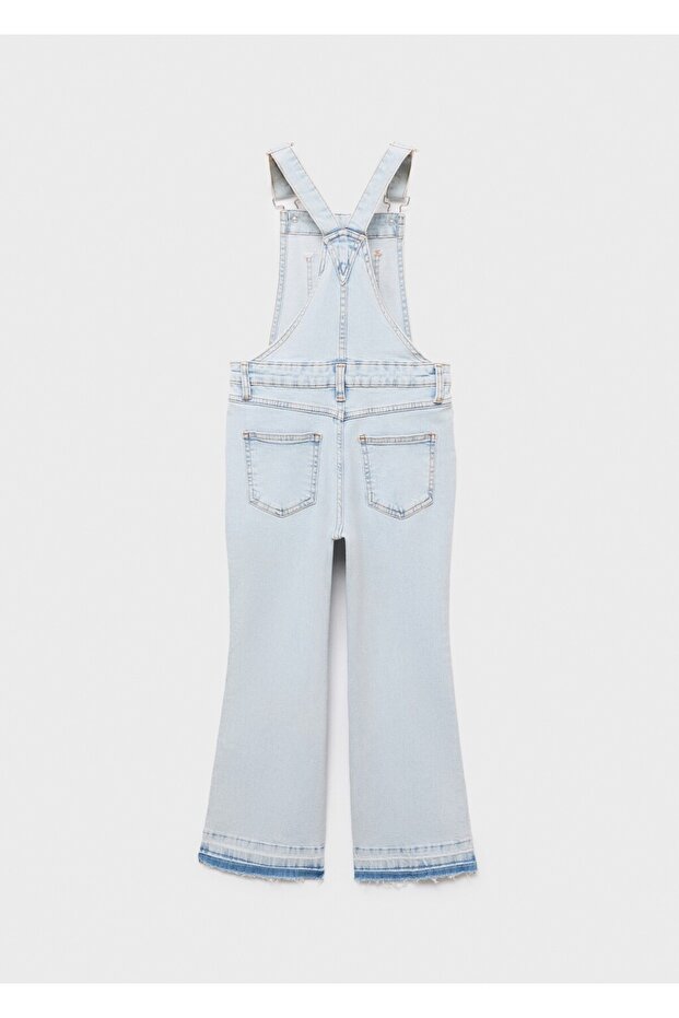 Pamuklu denim tulum - 4