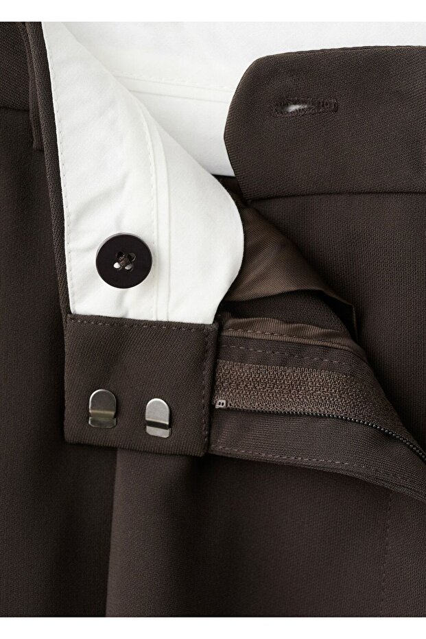 Orta bel düz kesim bermuda şort - 7