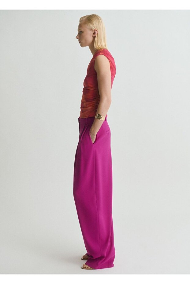 Pili detaylı pantolon - 2