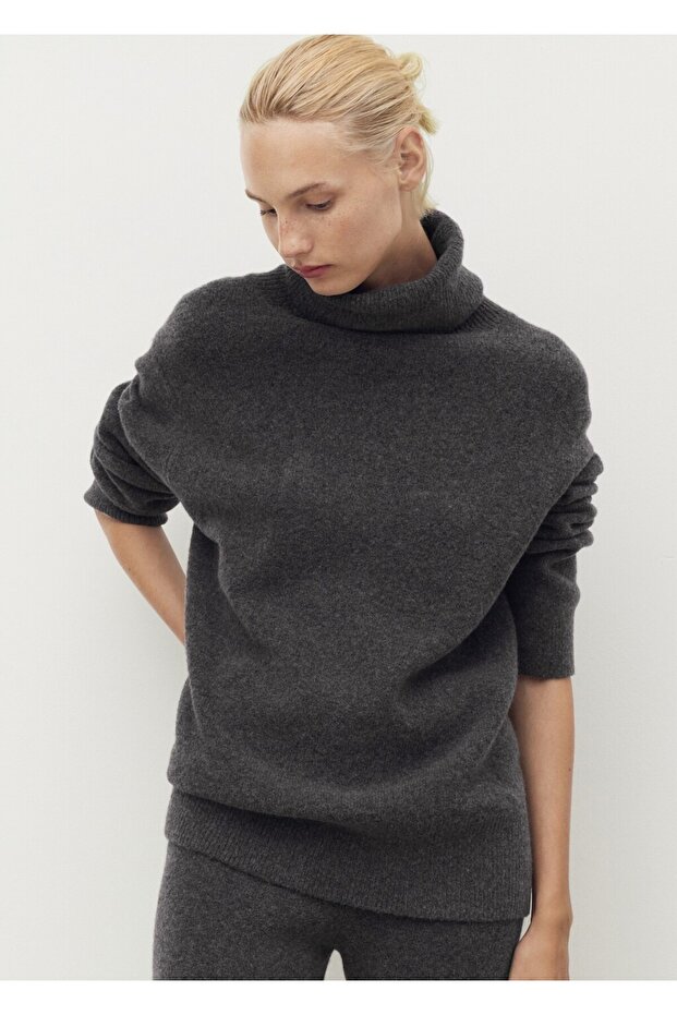 Boğazlı örgü kazak - 2