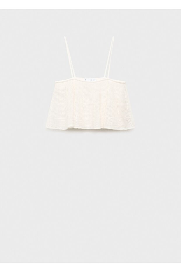 Volanlı triko bluz - 3