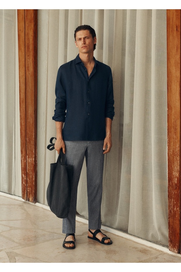 Cepli keten gömlek - 8