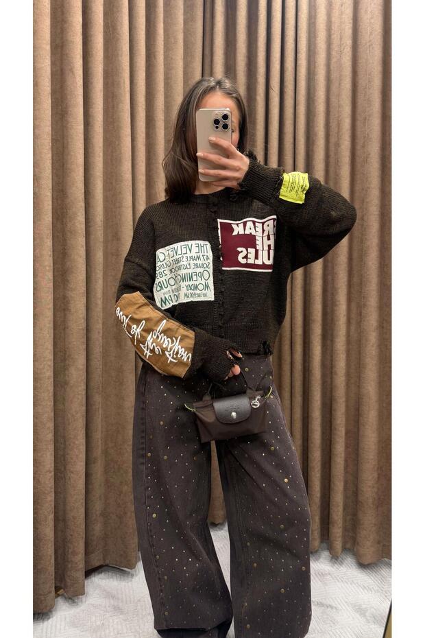 SLOGAN JAKARLI PATCH TRİKO-EKRU - 4