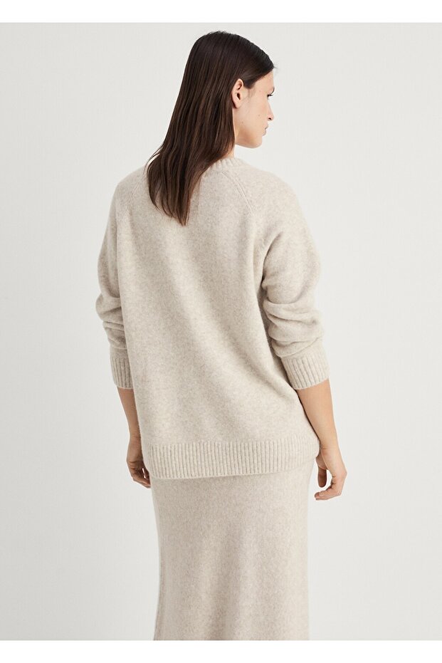 Yuvarlak yaka triko kazak - 4