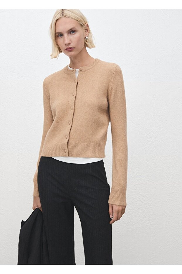 Triko düğmeli hırka - 1