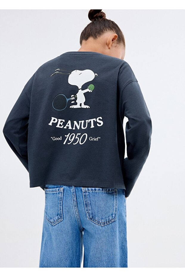 Snoopy baskılı tişört - 4