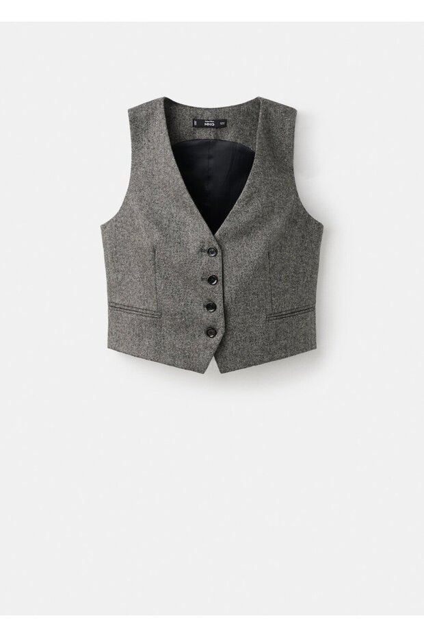 Kırçıllı yün yelek - 3