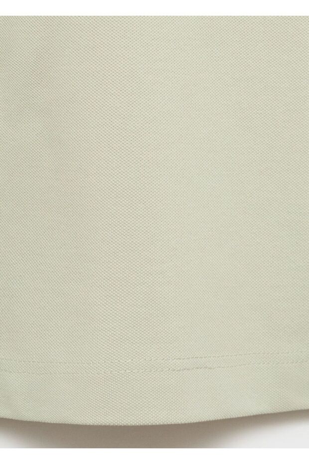 Pamuklu pike polo gömlek - 5