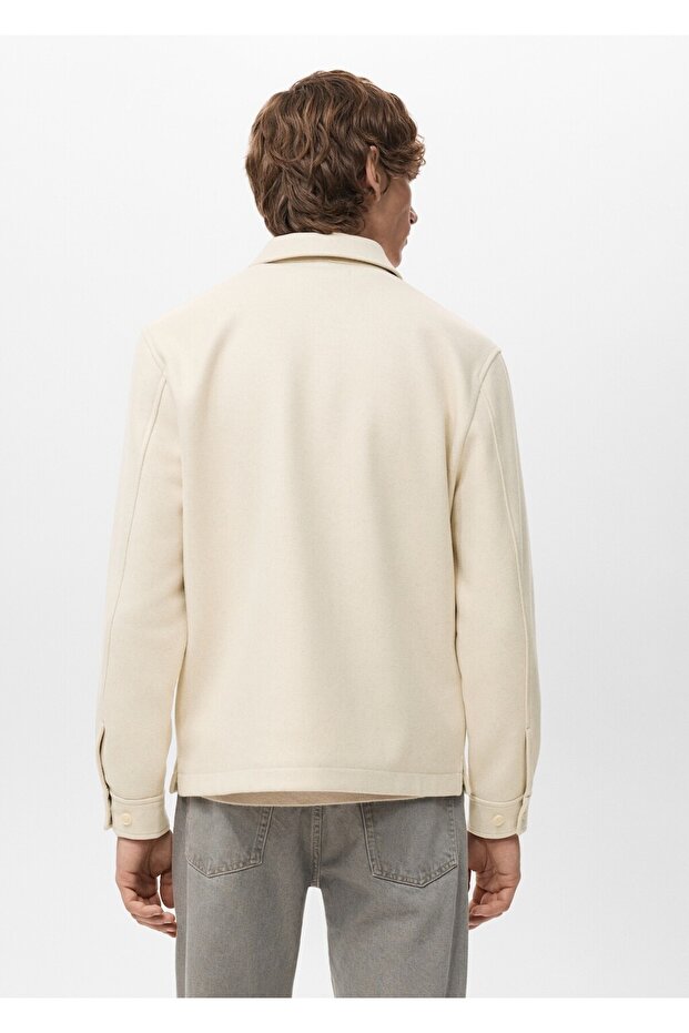 Düğmeli flanel gömlek ceket - 4