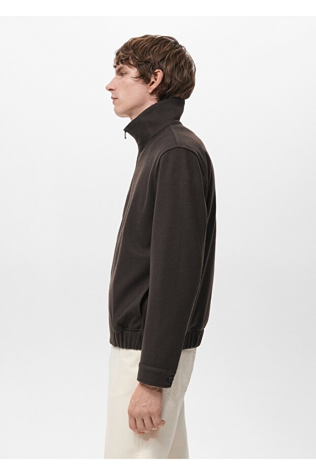 Fermuarlı yün ceket - 7