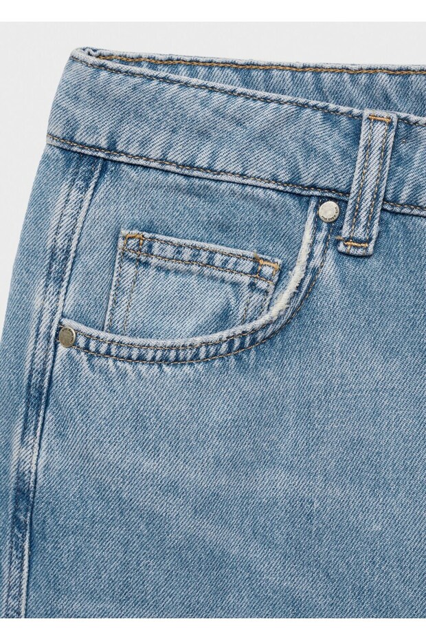 Wideleg orta bel jean - 8