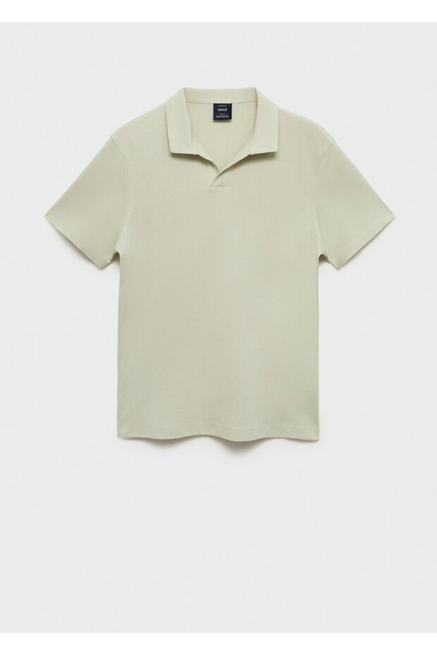 Pamuklu pike polo gömlek - 3