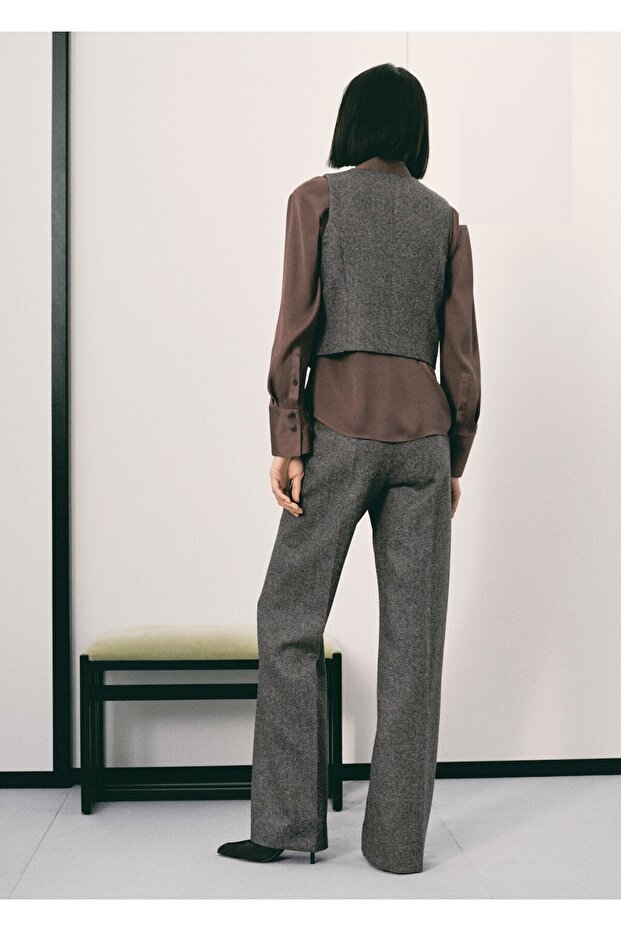 Kırçıllı yün yelek - 4