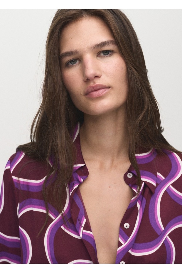 Soyut desenli gömlek - 6