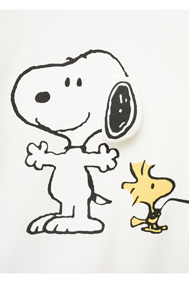 Snoopy baskılı tişört - 3