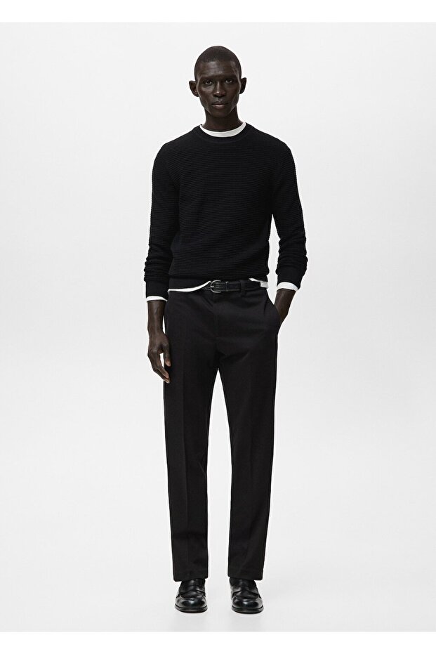 Regular kesim pamuklu pantolon - 2