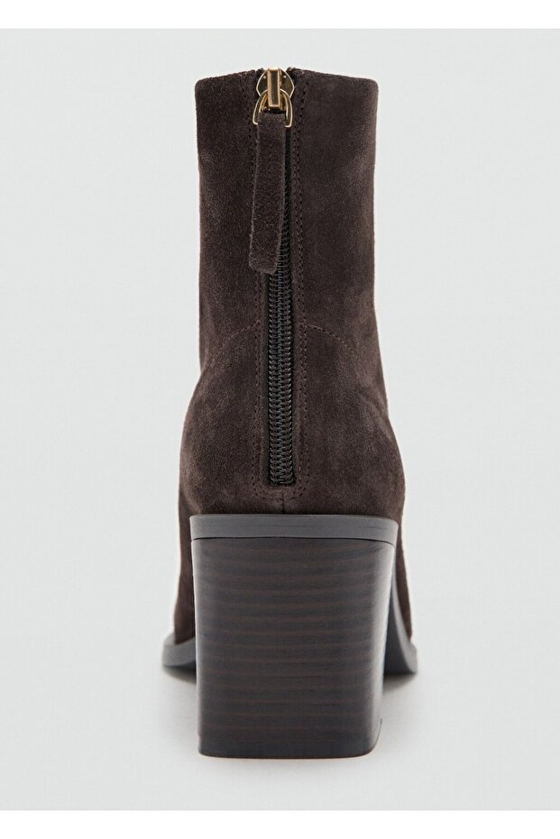 Blok topuklu süet bilekte bot - 4