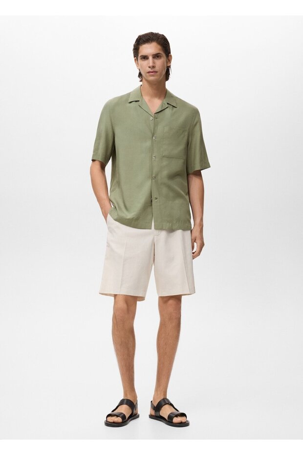 Regular kesim lyocell gömlek - 2