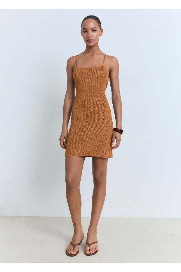 Sırtı çapraz lureks elbise - 2