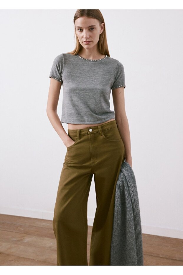 Zımbalı örgü kazak - 7