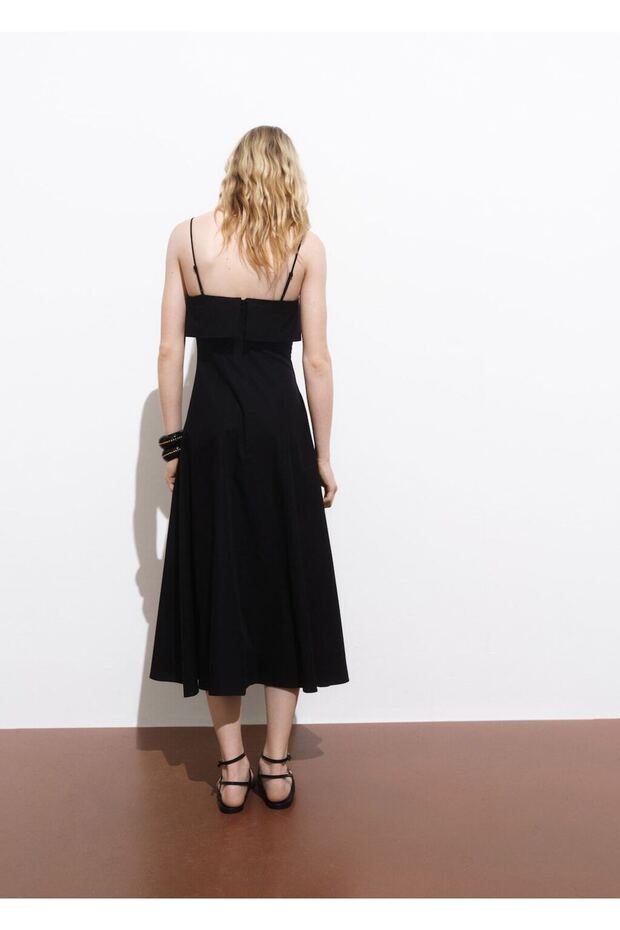 Evaze pamuklu elbise - 4