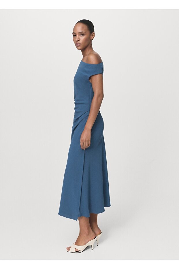 Asimetrik midi elbise - 2