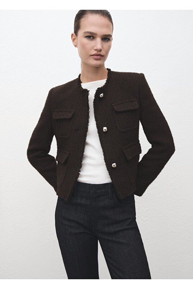 Dikişsiz tüvit ceket - 1