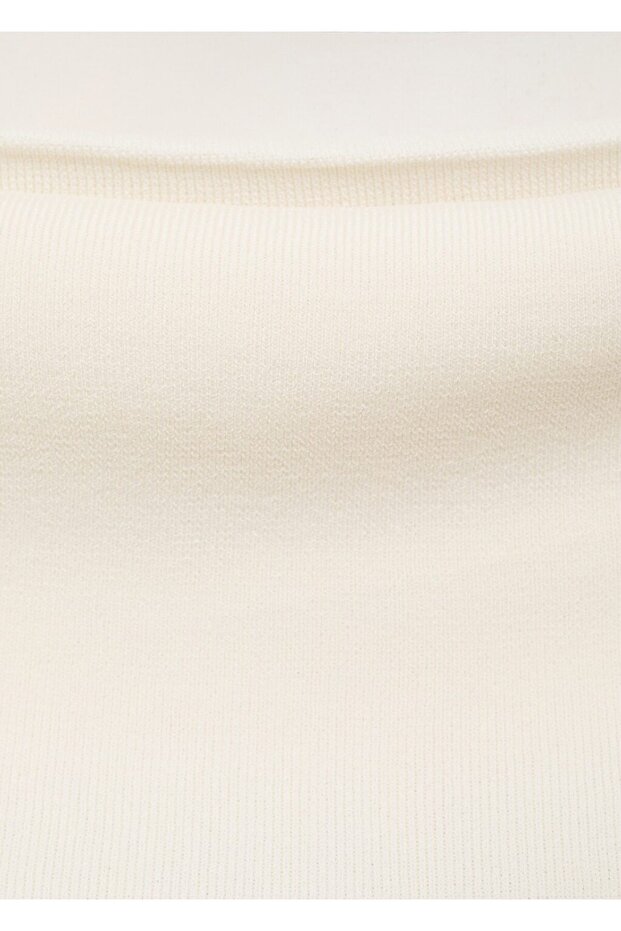Trägerlose Strickbluse - 5
