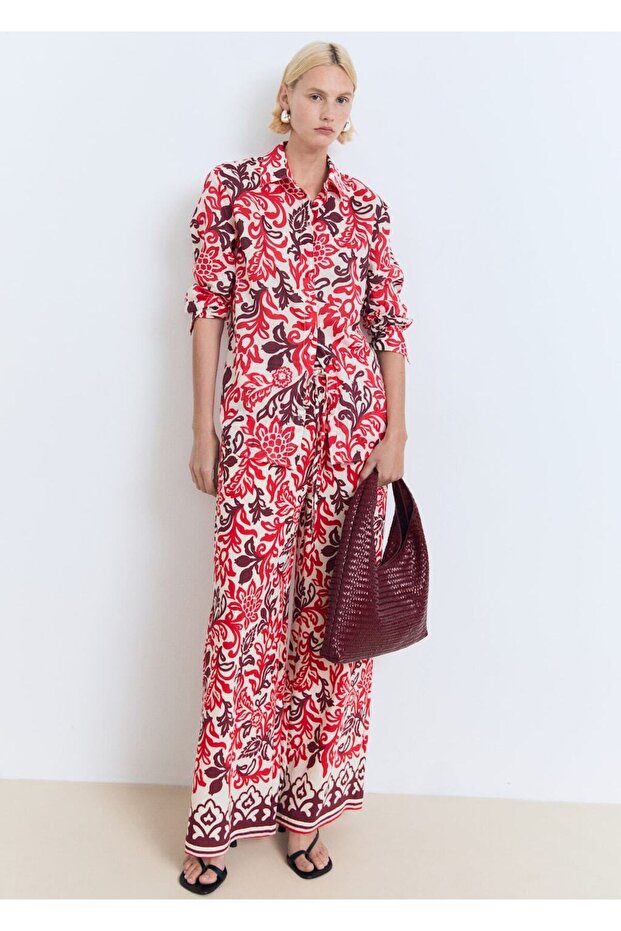 Çiçekli pantolon - 2