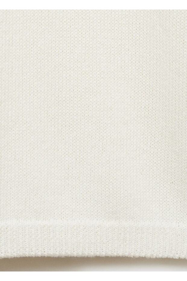 Pamuklu keten triko pantolon - 5