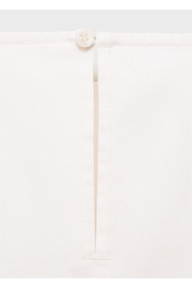 Alt kısmı kabarık denim elbise - 5