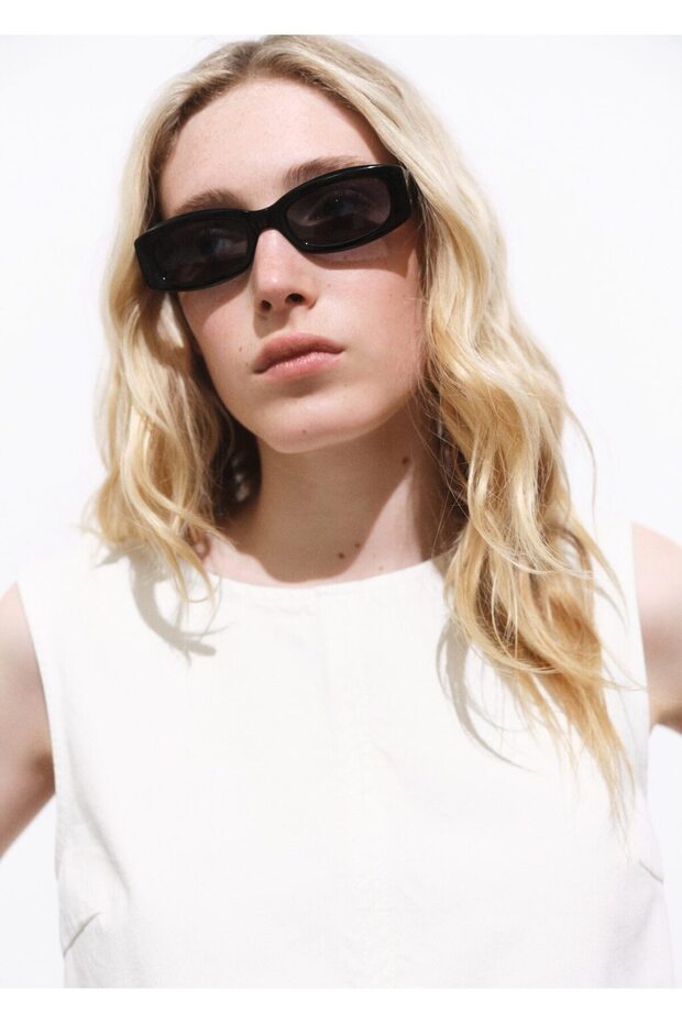 Tokalı denim crop bluz - 6