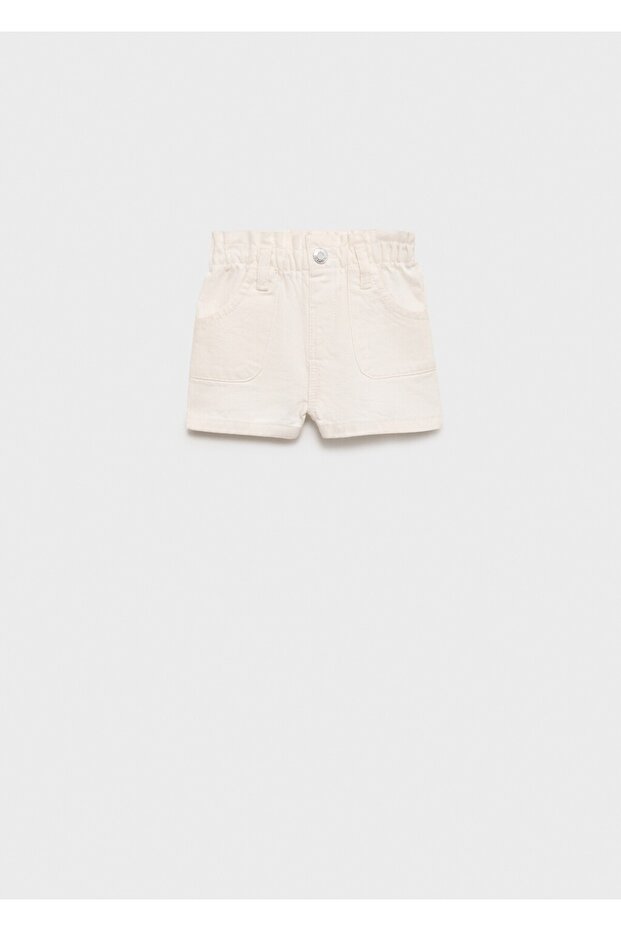 Paperbag denim şort - 3