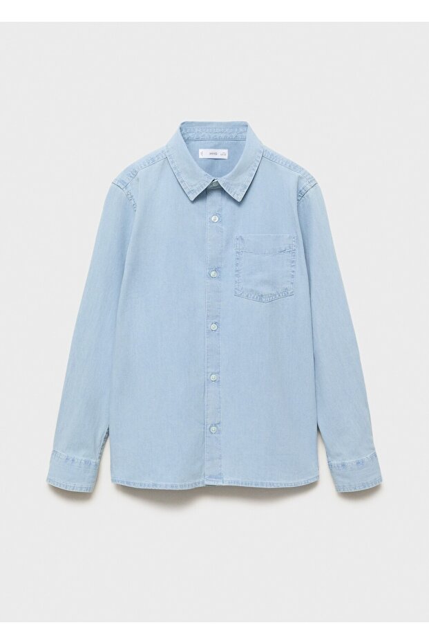 Pamuklu denim gömlek - 2