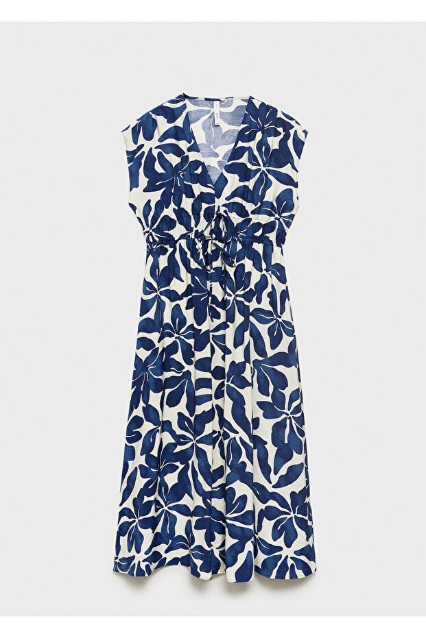 Desenli uzun elbise - 3