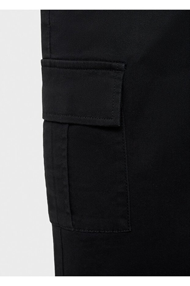 Pamuklu kargo pantolon - 5