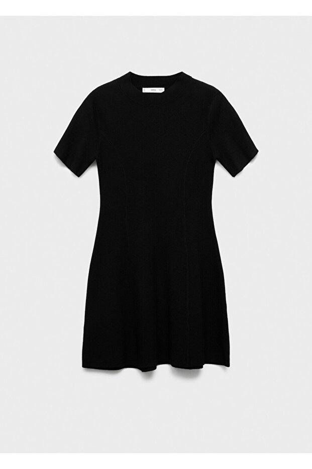 İnce triko evaze elbise - 3