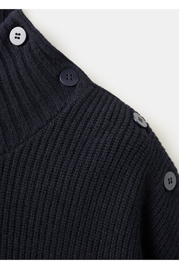 Perkins yaka düğmeli kazak - 7