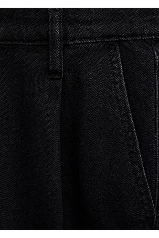 Pilili denim bermuda şort - 5