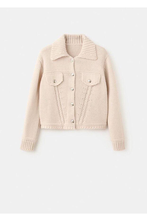 Gömlek yaka triko ceket - 3