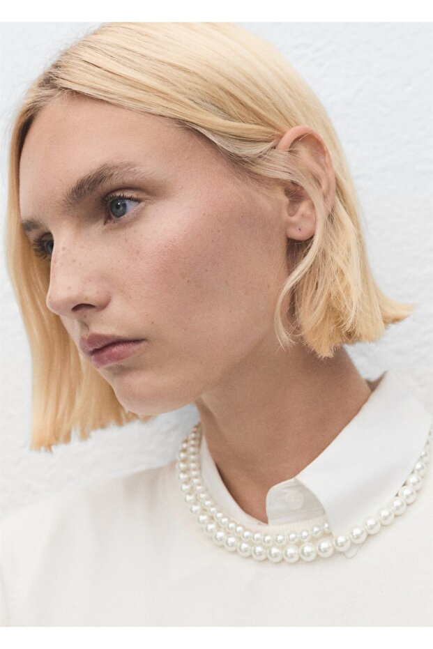 Çift inci kristal kolye - 2