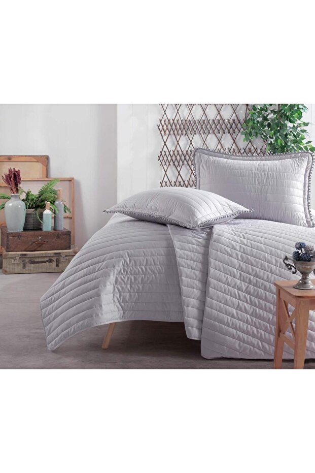 Single Bedspread Pedra v2 Gray - 1