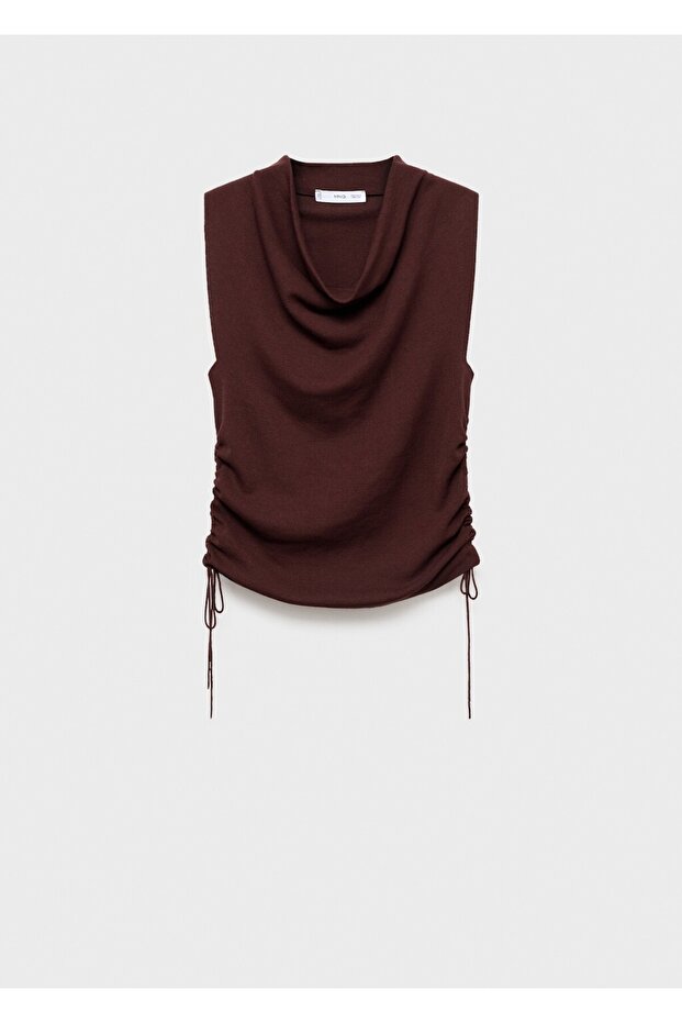 Büzgülü triko bluz - 3