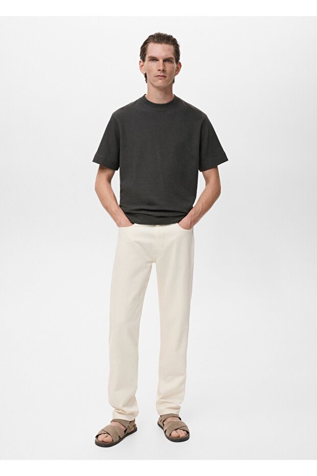 Pamuklu dokuma tişört - 2