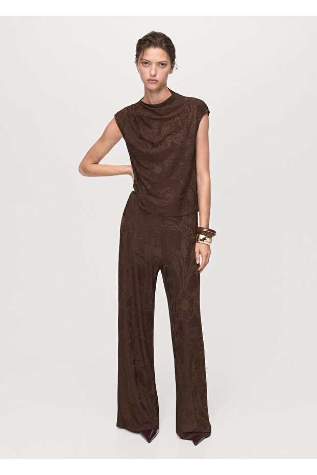 Jakar çiçek desenli bluz - 2