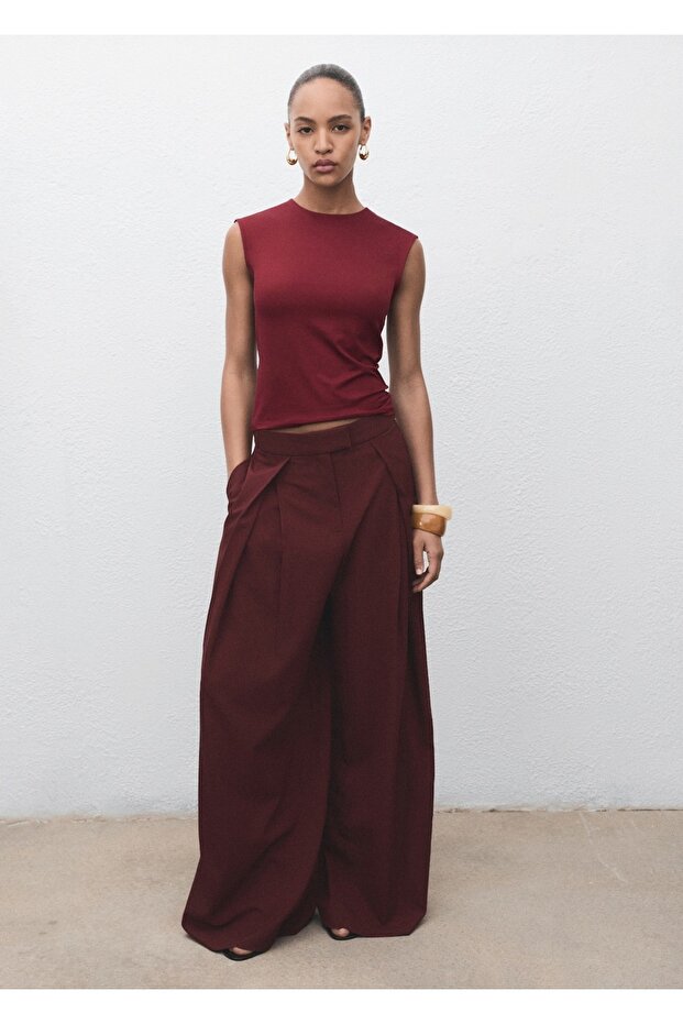 Dar kesim askılı t-shirt - 2