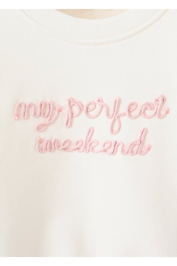 İşlemeli pamuklu sweatshirt - 3