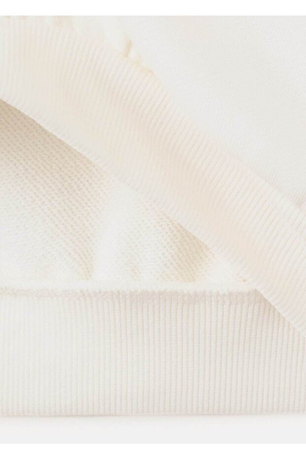 İşlemeli pamuklu sweatshirt - 4