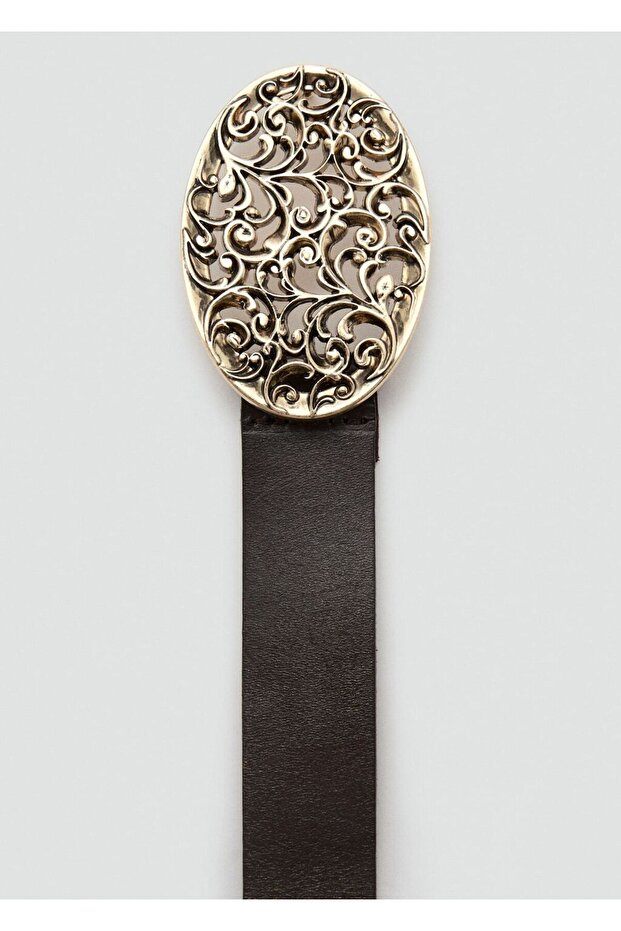 Oymalı tokalı deri kemer - 1